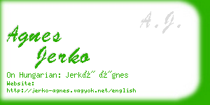 agnes jerko business card